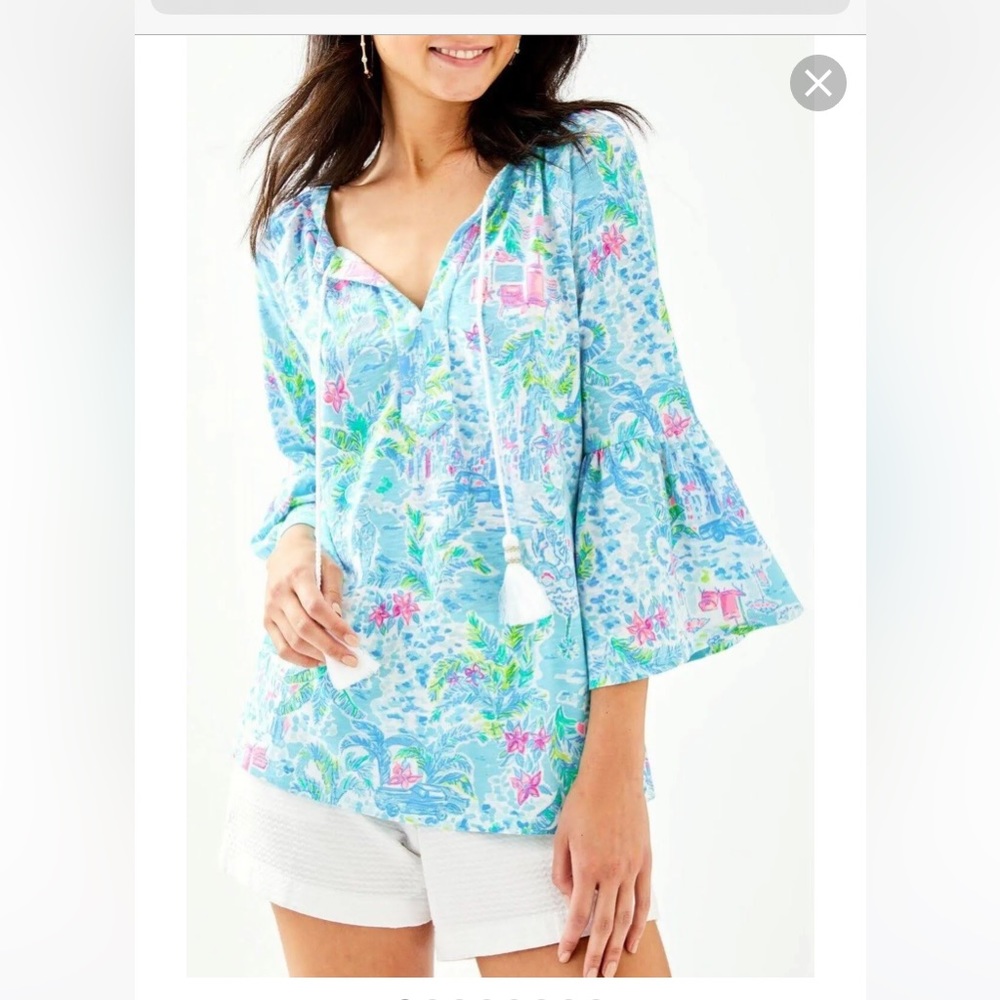 Lilly Pulitzer Del Lago Tunic-  What a Lovely Place Print